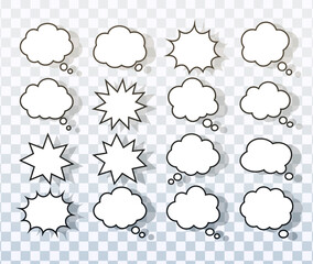 Creative Thought Bubble Vector Set For Therapy And Mindfulness