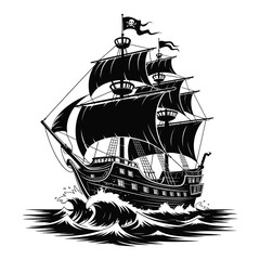pirate ship silhouette