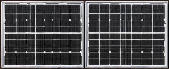 Two solar panels, grid pattern