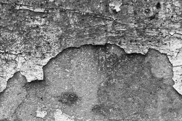 Grunge abstract background texture of an old concrete wall. peeling surface shows significant crack...