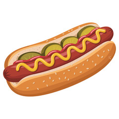 hot dog with mustard