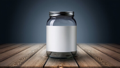 Jar With Metallic Screw Mockup
