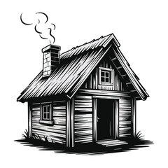 house on a white background