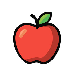 Fototapeta premium Red Apple Vector Icon
