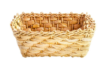 Obraz premium Decorative food basket from Brazil, bread basket isolated on white background for photographic edition