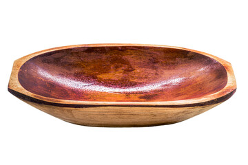 Decorative food basket from Brazil, bread basket isolated on white background for photographic edition