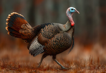Wild Tom Turkey strutting