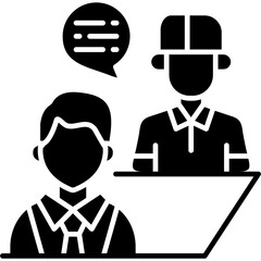 Job Interview Icon Vector Element