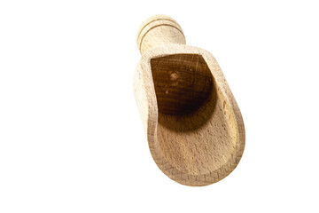 rustic, decorative, wooden spoon, made in Brazil, vintage on isolated white background