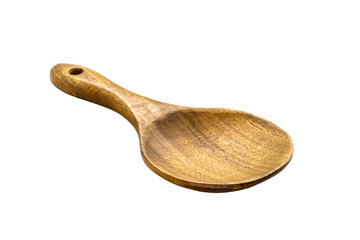rustic, decorative, wooden spoon, made in Brazil, vintage on isolated white background