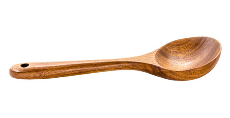 rustic, decorative, wooden spoon, made in Brazil, vintage on isolated white background