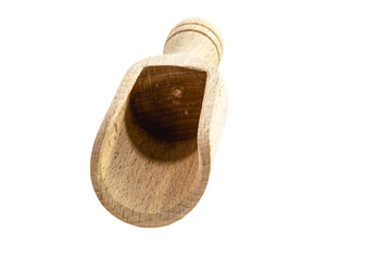 rustic, decorative, wooden spoon, made in Brazil, vintage on isolated white background