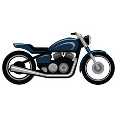 motorcycle on white background