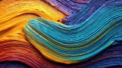 Abstract Colorful Paint Strokes