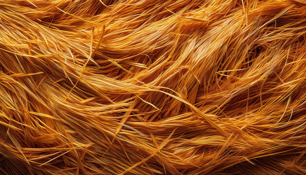 Golden Hay Texture Background Close Up