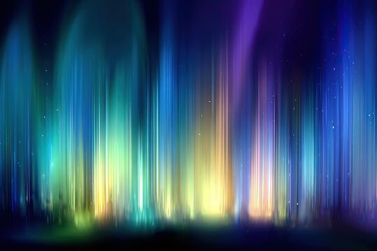 Abstract Aurora Lights Displaying Vibrant Colors