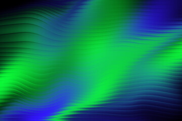 Neon Green Blue Wavy Gradient Abstract Background