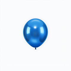 Blue balloon isolated on white background party decoration celebration toy helium rubber joy