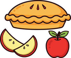 Delicious apple pie with fresh fruit slices, perfect for autumn baking and celebrations.