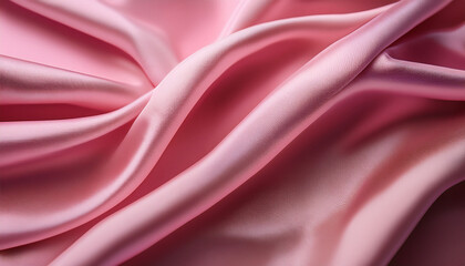 Obraz premium Soft Pink Silk Fabric With Smooth Flowing Folds Creating An Elegant Texture For Fashion And Design Projects
