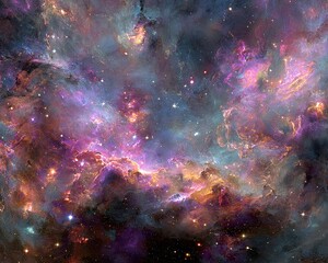 Colorful Nebula In Deep Space