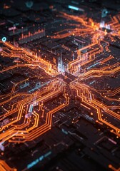 Obraz premium Complex Data Flow and Machine Learning