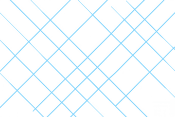 Blue diagonal grid lines forming a modern geometric pattern on a transparent background, abstract design element
