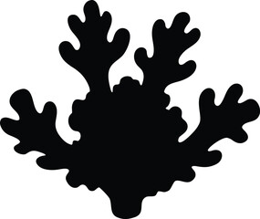 Naklejka premium Coral silhouette vector, Coral icon silhouette vector illustration