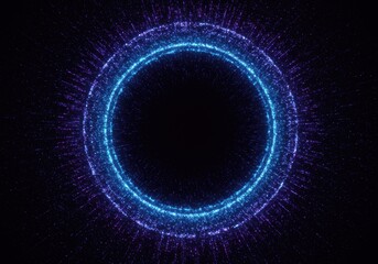 Fototapeta premium Abstract Digital Vortex of Light Particles