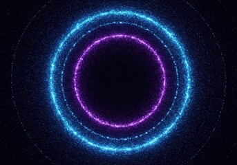 Obraz premium Abstract Digital Vortex of Light Particles