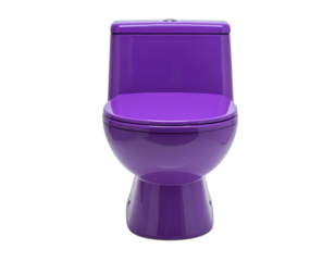 A vibrant purple toilet with a sleek design, featuring a modern silhouette and smooth finish.