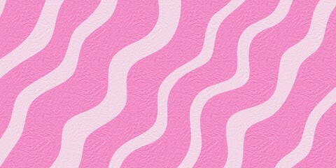 Pink wavy stripe pattern background. Abstract seamless flowing curves with paper texture. Modern zebra inspired texture for fabric, wallpaper, fashion, and digital art.