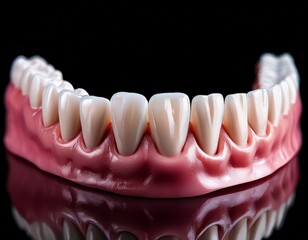 Fototapeta premium healthy gum line after a professional dental scaling showcasing the benefits of this procedure