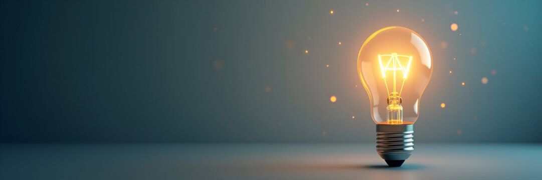 A glowing icon embodies eco-friendly energy metrics in an elegant environment, against a clean backdrop of negative space that invites branding elements or text placeholders.