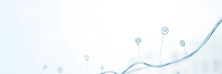 An insightful visual journey highlighting the advantages of outsourcing, such as cost efficiency and scalability, composed within a minimalistic layout allowing for significant copy space.