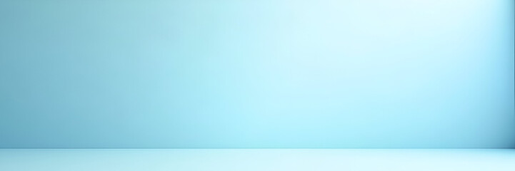 A tranquil light blue room features a soothing gradient background, allowing for creative abstraction perfect for seasonal celebrations. Ample copy space enhances the advertisement potential.