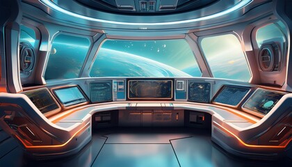 interior scene of technology cabin