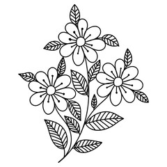 black simple wildflower