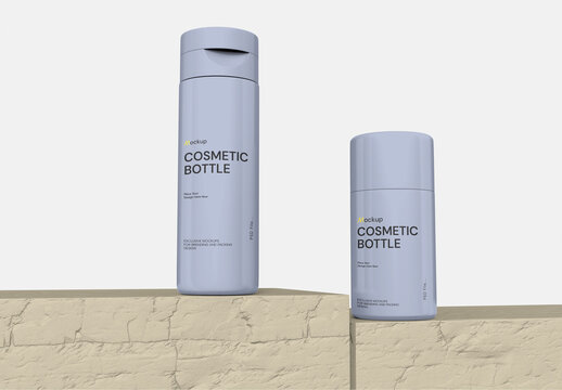 Cosmetic Roll on Bottle Mockup