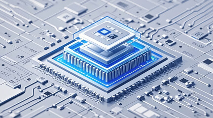 Technology Chip CPU Semiconductor Artificial Intelligence High-tech Background