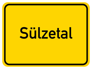 Illustration of a city entrance sign for the city of Sülzetal