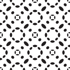 Abstract Black Oval Geometric Vector Pattern Illustration