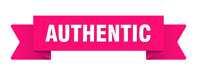 authentic ribbon isolated on transparent background. authentic ribbon