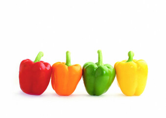 poivron, rouge, jaune, vert, orange, poivron détouré