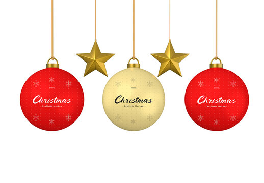 Christmas Tree Ball Mockup