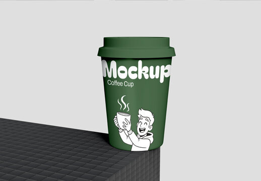 Paper Coffee Cup Mockup Template