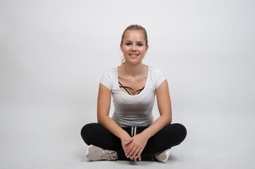 yoga, frau, meditation, fitnes, aufgaben, schönheit, 