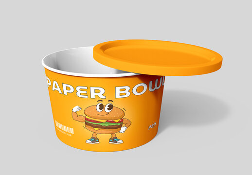 Food Bowl Packaging Mockup