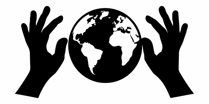 Protecting our planet with care, hands gently embracing Earth, symbolizing global unity and environmental awareness for a sustainable future