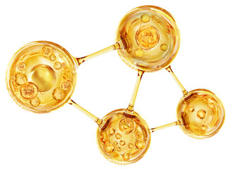 gold molecule background